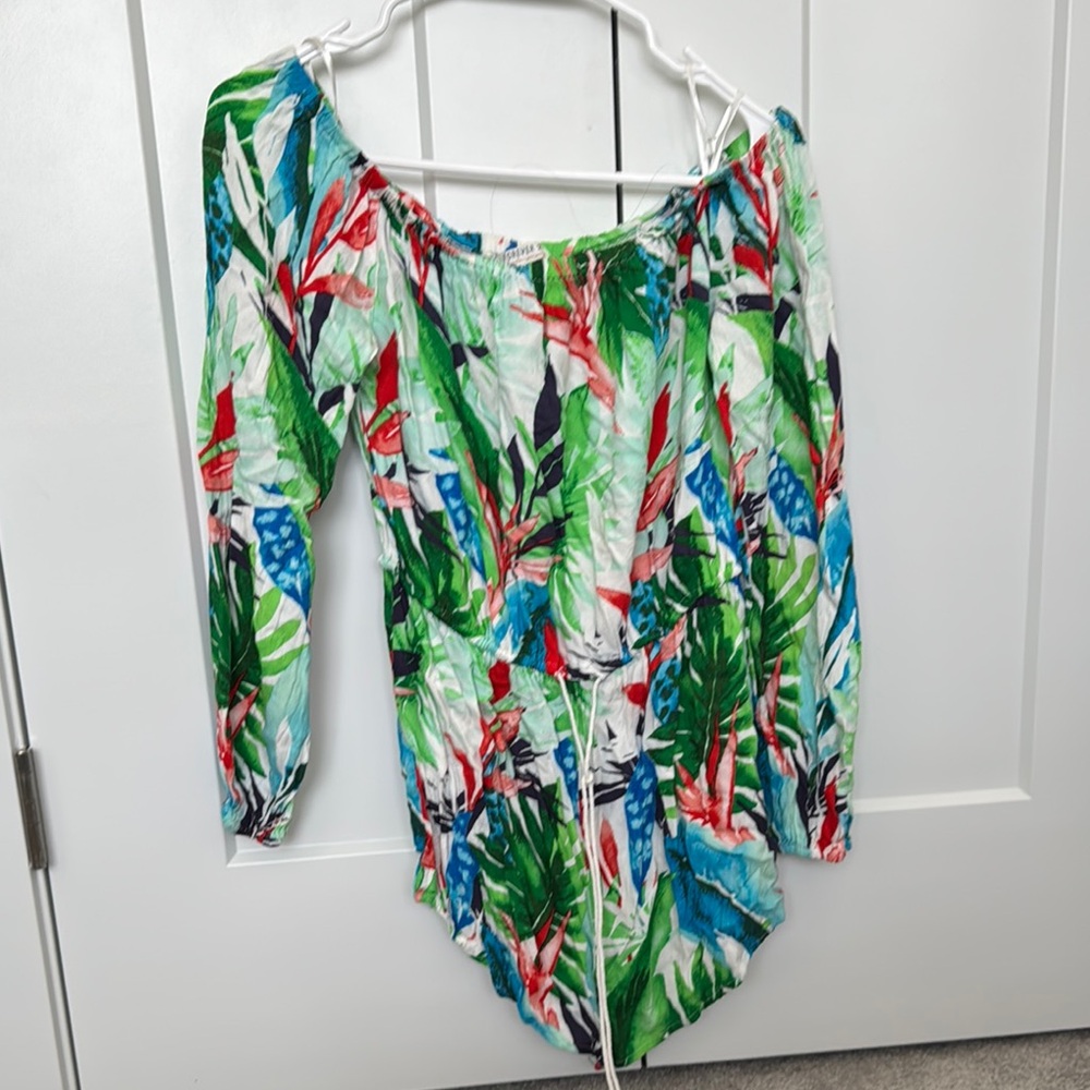 Forever 21 Multicolor Tropical Dress